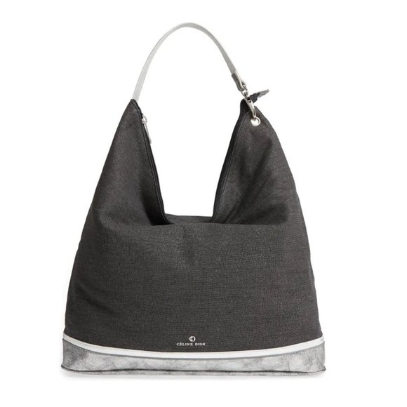 Céline Dion Softy Metallic Canvas Hobo - Picture 1 of 4